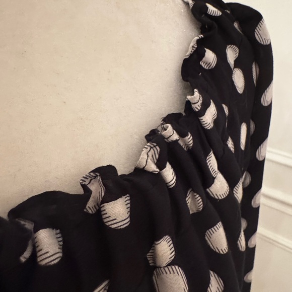 Anthropologie Maeve Gerti Midi Dress in black polka dot - Picture 9 of 13